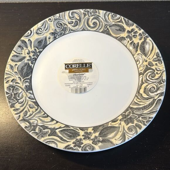 Corelle  Charlotte Vintage 10 1/4” Dinner Plate Lot Of 4 - Picture 6 of 6